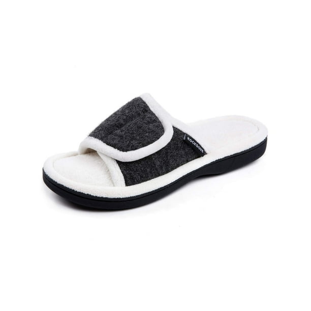 RockDove Mens Adjustable Wrap Memory Foam Slide Slipper